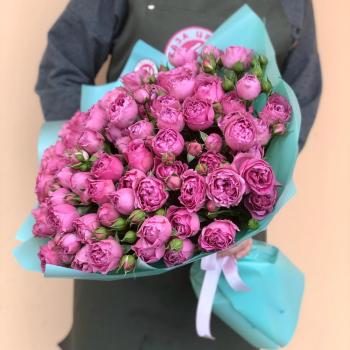 Букет из кустовых розовых роз артикул букета  21420