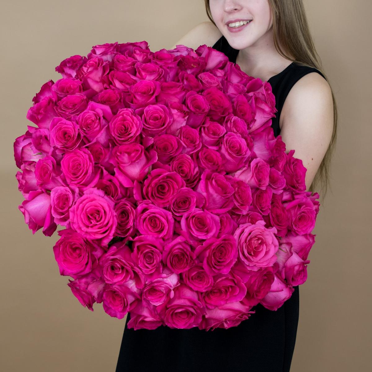 Букет из розовых роз 75 шт. (40 см) код: 10780