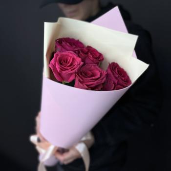 Розовые розы 40 см