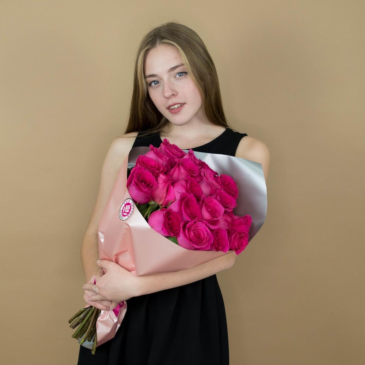 Розовые розы 40 см