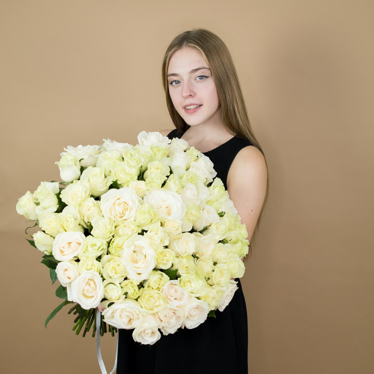 Букет из белых роз 101 шт 40 см (Эквадор) articul   11100