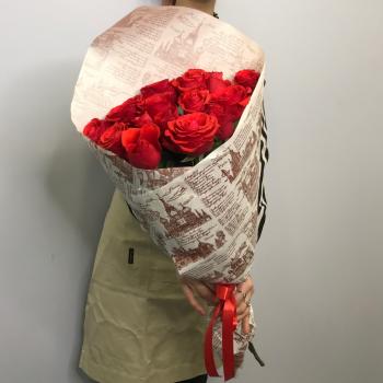 Красные розы 15 шт 60см (Эквадор) №: 14680srt